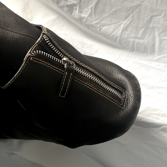 Michael Rome For M. Fine Dark Brown Genuine Leather Two Handle Tote - Picture 3 of 12